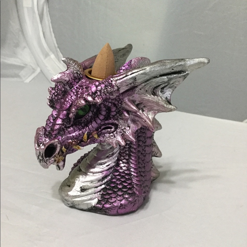 Purple Dragon Head Backflow Incense Cone Burner